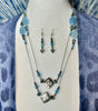 Sea String Necklace Set (Blue/Silver)