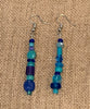 Delicate Asymmetrical Earrings (Blue)