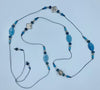 Sea String Necklace Set (Blue/Silver)